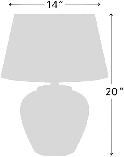 Nourison Home 20" Brown Ceramic Pot Table Lamp - Image 2
