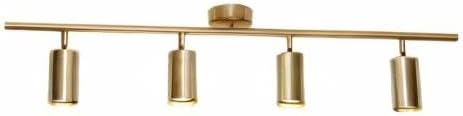 BOKT Modern Gold 4-Lights LED Track Lighting Kit Brushed Brass Flush Mount - Image 9