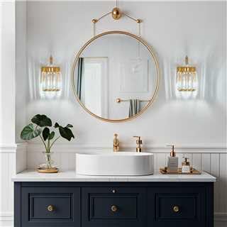 Modern Wall Sconces Set of Two Gold Wall Sconces Indoor Wall Lamp Crystal Wall - Image 6