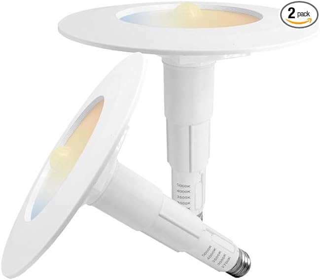 Jolux 5/6" Retrofit LED PIR Motion Sensor Recessed Lighting, Adjustable 5CCT by JOLUX