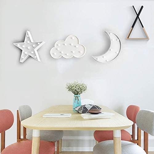 AUSAYE 3 PCS 3D Crescent Moon Light Cloud Led Star Lamp, Decorative Night - Image 7