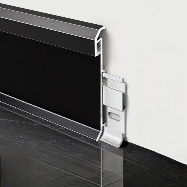 4 Pack LED Aluminum Metal Baseboard Trim 80 x 2500mm 3.15” x 8.2’ Total 32.8 ft by Kwweeoo