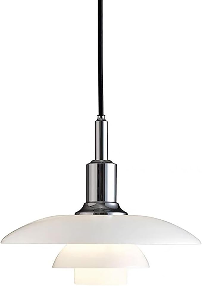 Pendant Lamp White Danish Ceiling Mid Century Pendant Light 3-Layer Shade by actiwoqi