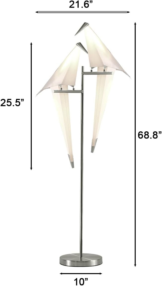 MORE CHANGE 68In Bird Floor Lamp, Modern Origami Bird Lamp - Image 5