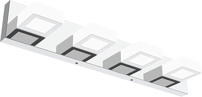 Ralbay LED Modern Vanity Light Bathroom Vanity Lights Over Mirror 4 Light by RalbayLighting