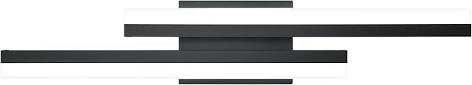 PRESDE LED Bathroom Vanity Light Modern Black 24 Inch LED Wall Lighting Fixture by HOME