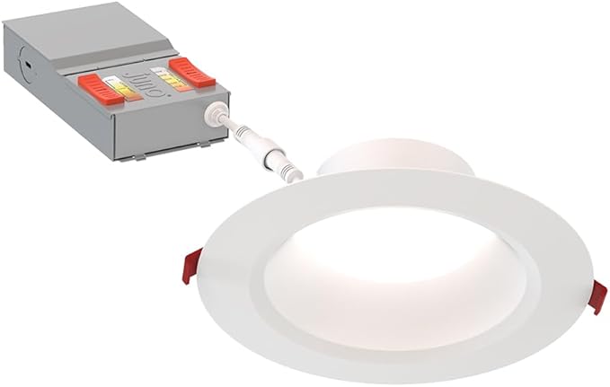 Juno LED Recessed Lights 6 Inch Round Wafer Downlight, 5-in-1 Switchable White - Image 6