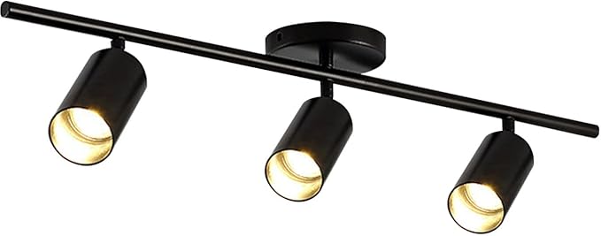 BOKT Modern Matte Black 3 Lights Adjustable LED Track Lighting Kits Industrial - Image 9