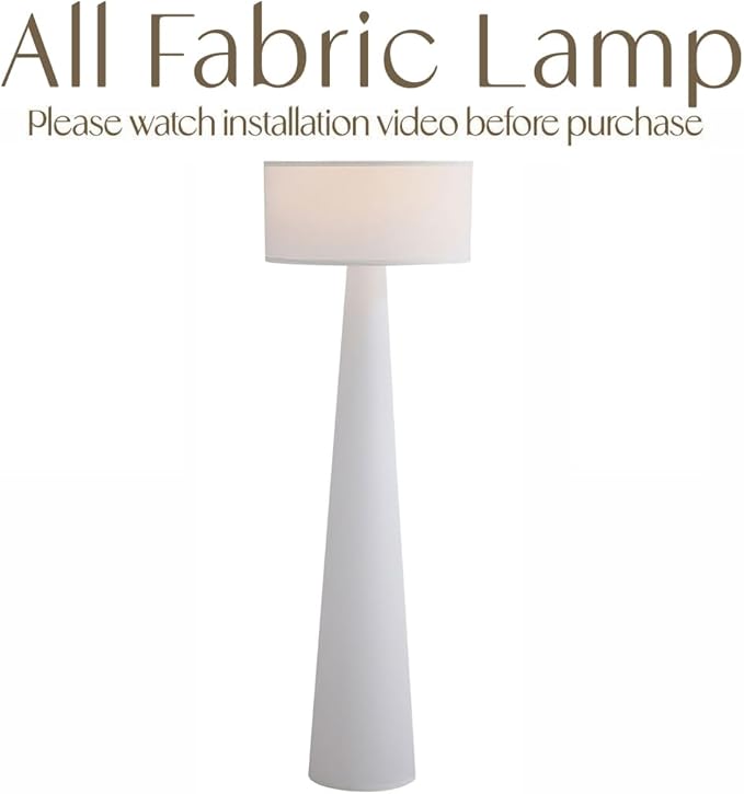 Floor Lamp - Branch and Wick – 59” Tall Standing Linen Lamp - Image 2