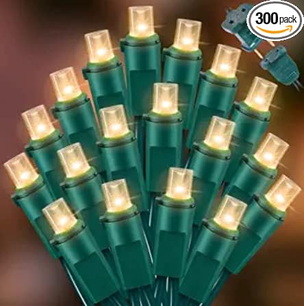LAMPHOME Warm White Wide Angle LED String Lights, 64.8 Ft 300 Count by ULL
