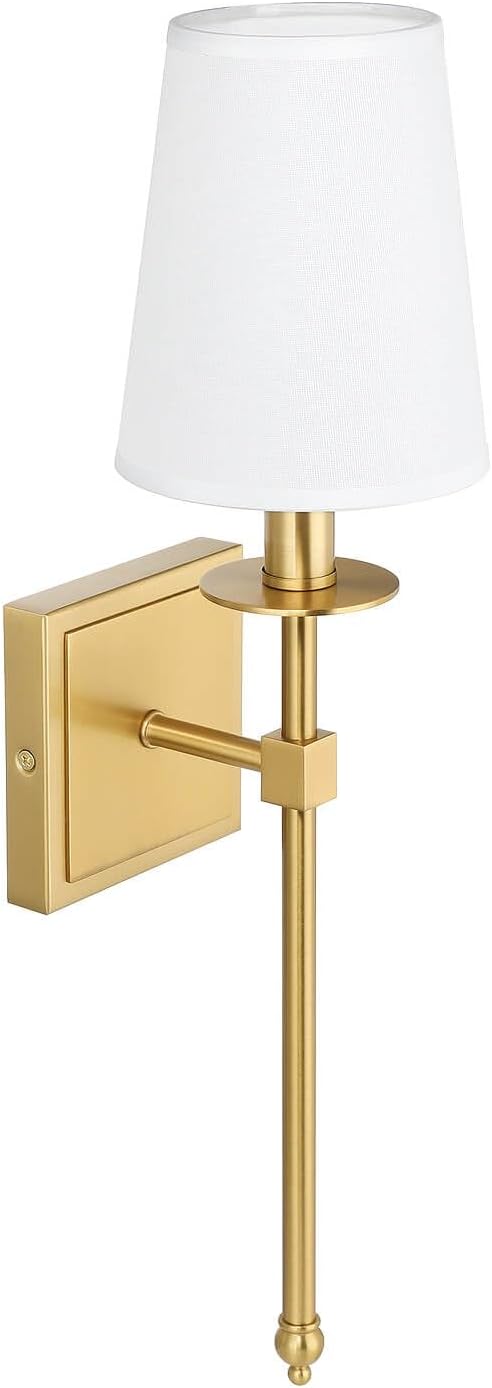 XiNBEi Lighting Brass Wall Sconces Set of 2 Modern Gold Sconce Light Fixture - Image 7