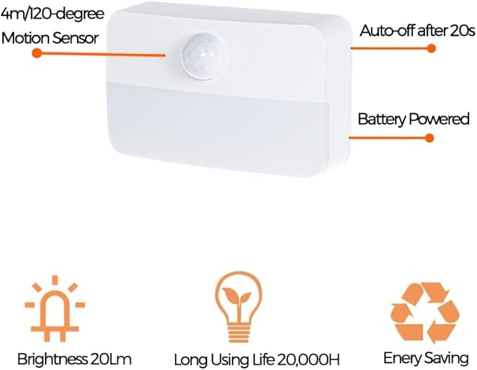 Motion Sensor Night Light Indoor, Rechargeable LED Stair Lights, Warm White - Image 7