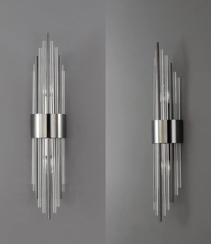 2-Light Modern Wall Sconce Titanium Black Metal - Image 4