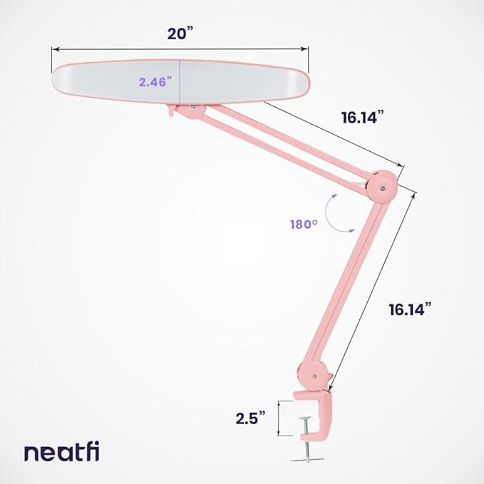 Neatfi XL 2, 200 Lumens LED Task Lamp, 24W Super Bright Desk Lamp, 4 Level - Image 8