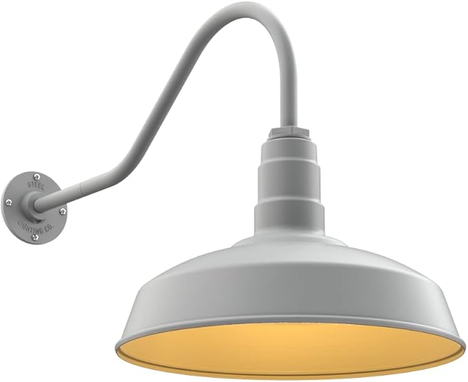 Steel Lighting Co. Gardena Barn Light | Outdoor Wall Mounted | 16" Dome | 23" by SteelLightingCo