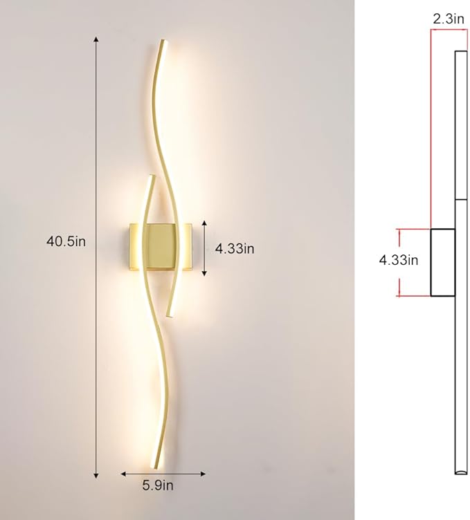 Modern Wall Sconces Set of 2, Dimmable LED - Image 4