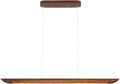 47" Wood Linear Pendant Light Modern Dimmable Kitchen Island Lighting by QJCMUUYI
