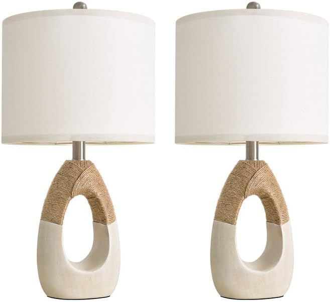 OYEARS 22” Boho Table Lamps for Bedroom Living Room Upgraded Set of 2 Medium - Image 9