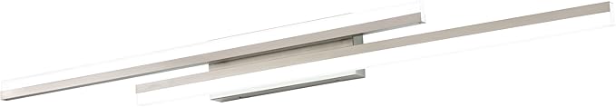 PRESDE 48 Inch LED Bathroom Vanity Light Bar, Modern Brushed Nickel Bath by HOME
