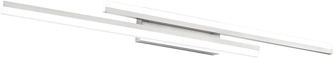 PRESDE 48" LED Bathroom Vanity Light, Modern Brushed Nickel Wall Bar Fixture by HOME