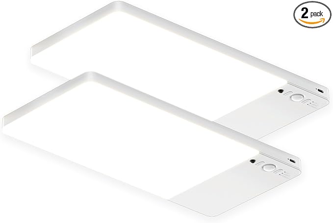 FULEN 2 Pack Rechargeable Motion Sensor Ceiling Light Upgraded, Cordless Closet by Cost-effectiveChoice