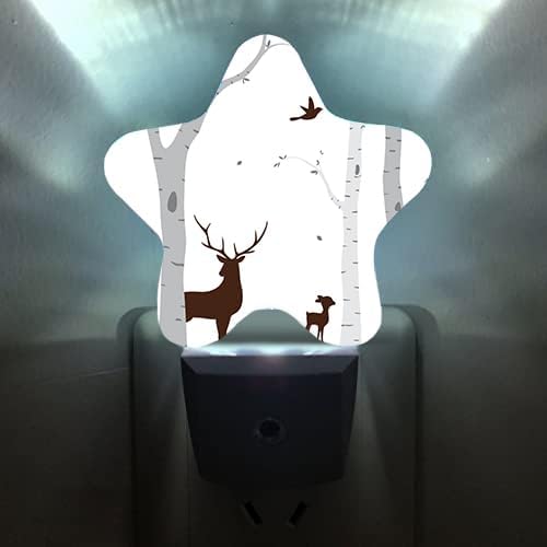 Night Light Plug-in into Wall Dusk to Dawn Smart Sensor White Led Nightlight by Caifujiqi