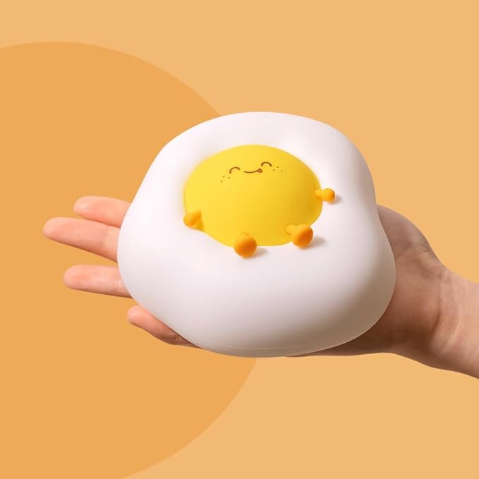 Egg Night Light for Kids, Baby Nursery, Cute Nightlight Silicone Lamp for by KinYiLOHome