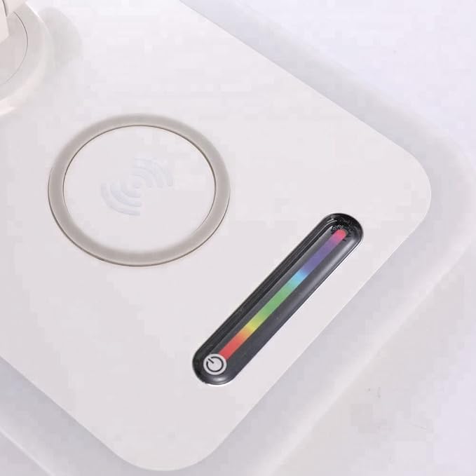 Desk Lamp with RGB Accent Light Wireless Charger USB Port Dimmable Light - Image 7