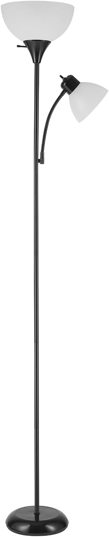 GLOBE Electric 67135 72" Torchiere Floor Lamp and Adjustable Reading Light by GlobeElectric