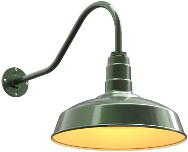 Steel Lighting Co. Gardena Barn Light | Outdoor Wall Mounted | 16" Dome | 23" by SteelLightingCo