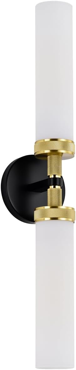 LaLuLa Black and Gold Vanity Light Fixtures – Modern Hardwired Wall Sconces by LaLuLaLighting