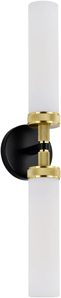 LaLuLa Black and Gold Vanity Light Fixtures – Modern Hardwired Wall Sconces by LaLuLaLighting