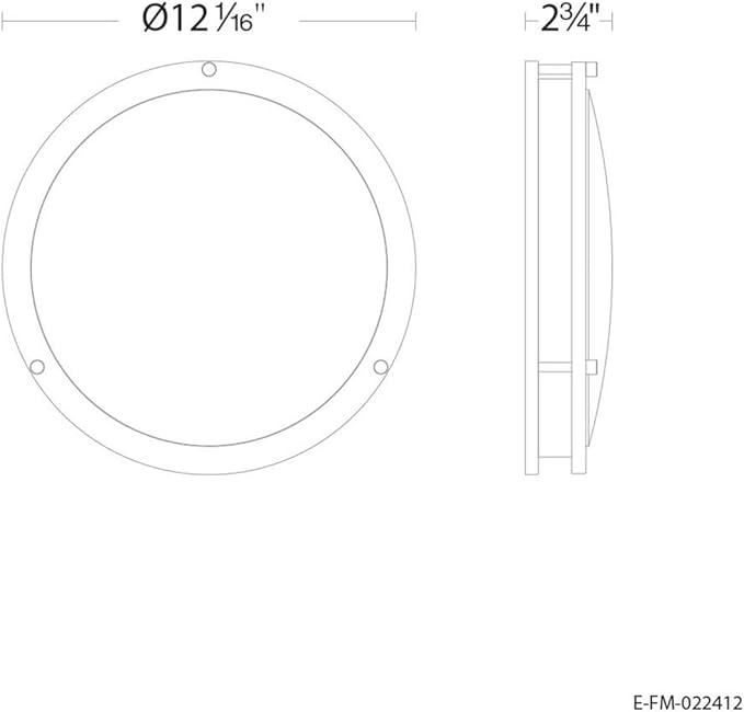Builder Essential Axis LED 12in Round Flush Mount 18W 1, 350 Lumens - Image 6
