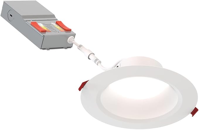 Juno LED Recessed Lights 6 Inch Round Wafer Downlight, 5-in-1 Switchable White - Image 8