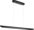 71" Wood Linear Pendant Light, Dimmable Kitchen Island Lighting by QJCMUUYI