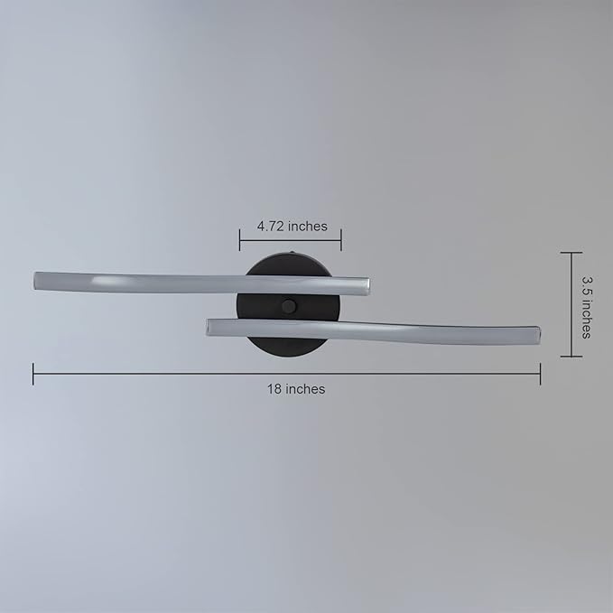 EDISLIVE Modern Dimmable LED Ceiling Light Curved 2 Light 22.5 in Minimalist - Image 7