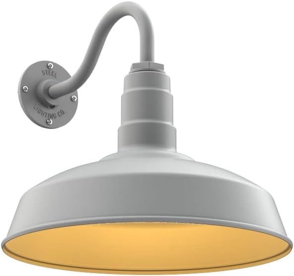 Steel Lighting Co. Gardena Barn Light | Outdoor Wall Mounted | 16" Dome | 11" by SteelLightingCo