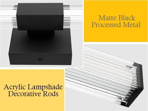 Ralbay 48inch Black Bathroom Vanity Lights Bar 36W Modern LED Matte Black - Image 7