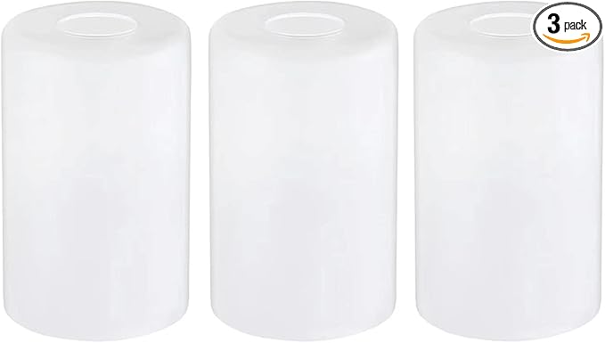 3-Pack White Frosted Glass Shade, Glass Lamp Shade Covers Replacements by Sewterolyn