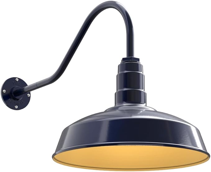 Steel Lighting Co. Gardena Barn Light | Outdoor Wall Mounted | 16" Dome | 23" by SteelLightingCo