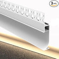 Besseto White Baseboard LED Aluminum Channel, 3 x 2m Toe Kick LED Strip Light by Besseto
