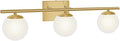 New Bathroom Vanity Light 3 Lights Fixtures Brushed Brass Milk White Globe by Enjoyyourhealthylife