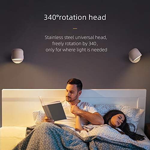 2 Packs Aisilan Modern Adjustable Wall Sconce LED Fixture Warm White Ceiling - Image 5