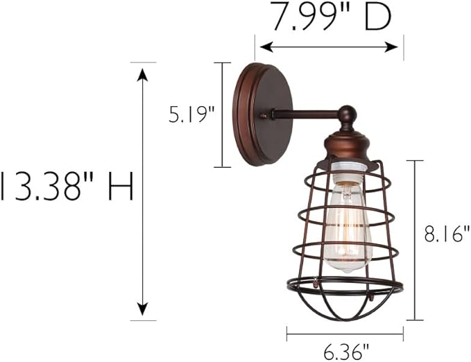 Design House 519710 Ajax Industrial Modern 1-Light Indoor Wall Sconce - Image 2