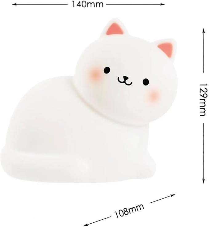 Night Light for Kids, 7 Colors Cat Lamp, Cute Lamp Gifts, Rechargeable Dimmable - Image 6