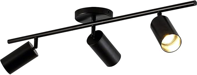 BOKT Modern Matte Black 3 Lights Adjustable LED Track Lighting Kits Industrial by BOKT