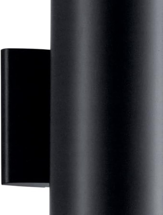 Kichler Cylinders 12" Outdoor Wall Sconce in Black, 2-Light Exterior Wall Light - Image 3