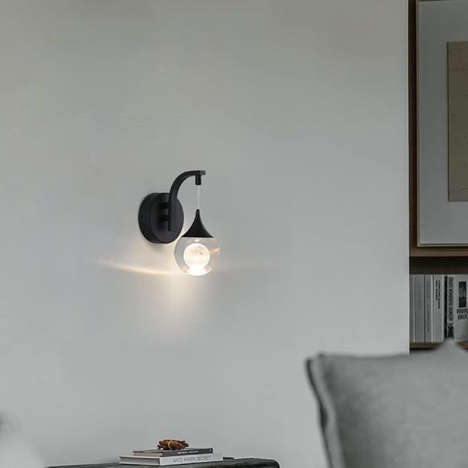 Sedelan Modern Wall Lamp Fixtures, Indoor Moon Crystal Wall Sconces, 5W LED - Image 3