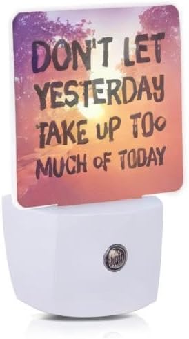 Inspirational Quote Night Light, Don't Let Yesterday Take Up Too Much of Today - Image 9