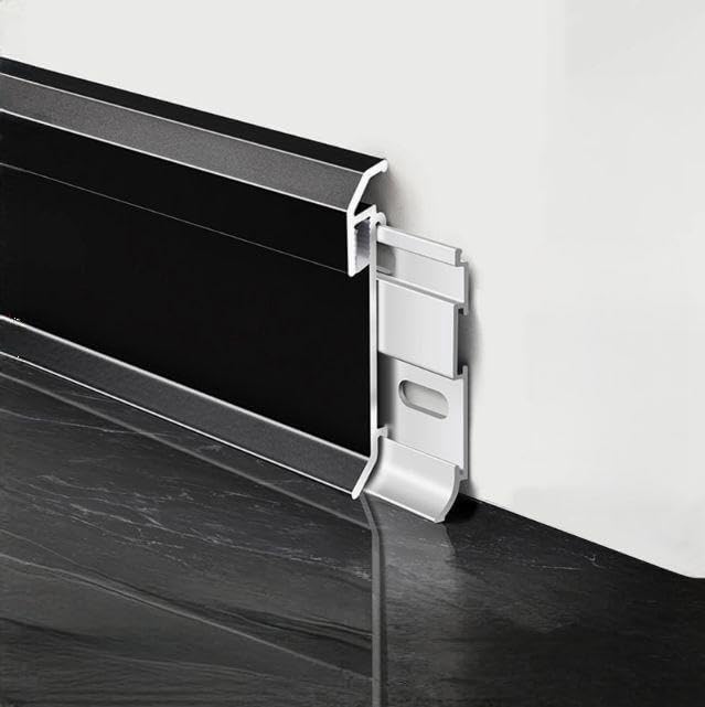 40 Pack LED Aluminum Metal Baseboard Trim 60 x 2500mm 2.36” x 8.2’ Total 328 ft by Kwweeoo